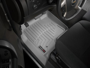 Chevrolet Silverado 2007-2024 - Коврики резиновые с бортиком, передние, серые (WeatherTech) фото, цена