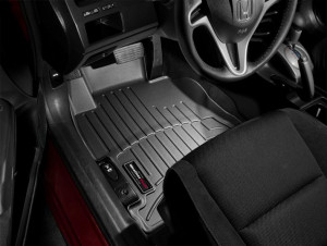 Honda Civic 2006-2024 - Коврики резиновые с бортиком, передние, черные (WeatherTech) фото, цена