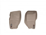 Jeep Liberty 2008-2013 - Коврики резиновые с бортиком, передние, бежевые (WeatherTech) фото, цена