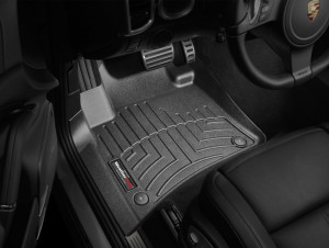 Porsche Cayenne 2011-2017 - Коврики резиновые с бортиком, передние, черные (WeatherTech) фото, цена