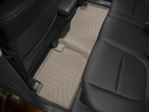 Mitsubishi Outlander 2007-2021 - Коврики резиновые с бортиком, задние, 2 ряд, бежевые (WeatherTech) фото, цена