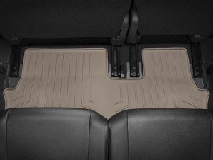 Mitsubishi Outlander 2013-2021 - Коврики резиновые с бортиком, задние, 3 ряд, бежевые (WeatherTech) фото, цена