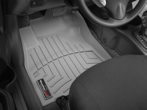 Nissan Note 2013-2015 - Коврики резиновые с бортиком, передние, серые (WeatherTech) фото, цена