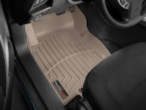 Nissan X-Trail 2014-2016 - Коврики резиновые с бортиком, передние, бежевые (WeatherTech) фото, цена