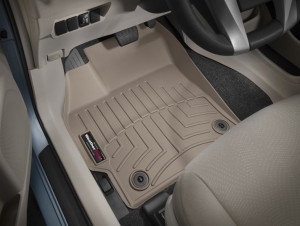 Toyota Prius 2012-2015 - Коврики резиновые с бортиком, передние, бежевые. (WeatherTech) фото, цена