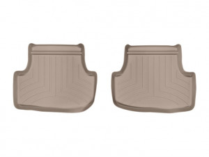 Volkswagen Golf 2013-2018 - Коврики резиновые с бортиком, задние, бежевые. (WeatherTech) фото, цена