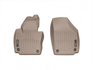 Volkswagen Golf Plus 2004-2014 - Коврики резиновые с бортиком, передние, бежевые. (WeatherTech) фото, цена