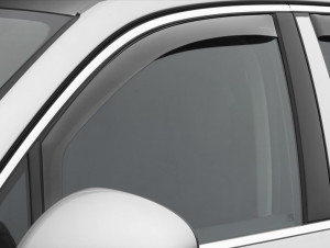 Porsche Cayenne 2010-2015 - Дефлекторы окон (ветровики), передние, светлые (WeatherTech) вставные фото, цена