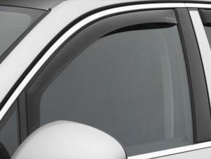 Porsche Cayenne 2010-2015 - Дефлекторы окон (ветровики), передние, темные (WeatherTech) вставные фото, цена