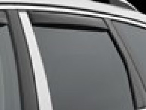 Porsche Cayenne 2010-2015 - Дефлекторы окон (ветровики), задние, темные (WeatherTech) вставные фото, цена