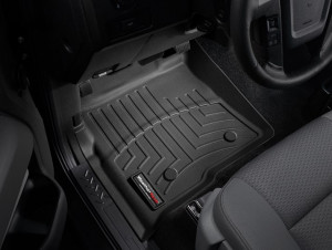 Ford F150 2011-2024 - Коврики резиновые с бортиком, передние, черные. (WeatherTech) фото, цена