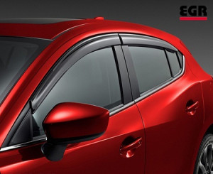 Mazda 3 2013-2015 - Дефлекторы окон, комплект 4 штуки, темные. (EGR) фото, цена
