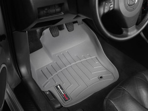 Mazda 3 2003-2009 - Коврики резиновые с бортиком, передние, cерые. (WeatherTech) фото, цена