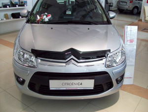 Citroen C4 2008-2010 - Дефлектор капота (мухобойка) (SIM) фото, цена