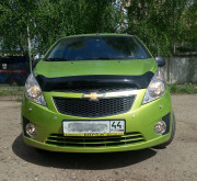 Chevrolet Spark 2009-2012 - Дефлектор капота (мухобойка) (SIM) фото, цена