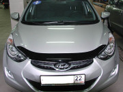 Hyundai Elantra 2011-2015 - Дефлектор капота (мухобойка), темный. (SIM) фото, цена