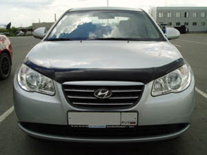 Hyundai Elantra 2006-2010 - Дефлектор капота (мухобойка), темный. (SIM) фото, цена