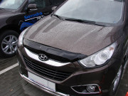Hyundai ix35 2010-2012 - Дефлектор капота (мухобойка), темный. (SIM) фото, цена