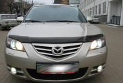 Mazda 3 2003-2009 - Дефлектор капота (мухобойка), темный. (SIM) фото, цена