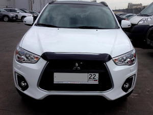 Mitsubishi ASX 2013-2015 - Дефлектор капота (мухобойка), короткий. (SIM) фото, цена