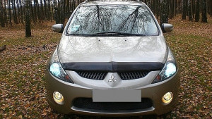 Mitsubishi Grandis 2003-2011 - Дефлектор капота (мухобойка), темный. (SIM) фото, цена