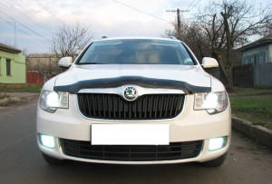 Skoda Superb 2008-2012 - Дефлектор капота (мухобойка),  SIM фото, цена