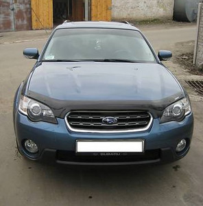 Subaru Legacy 2003-2009 - Дефлектор капота (мухобойка), темный. (SIM) фото, цена
