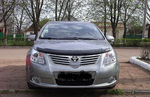 Toyota Avensis 2009-2012 - Дефлектор капота (мухобойка), темный. SIM фото, цена