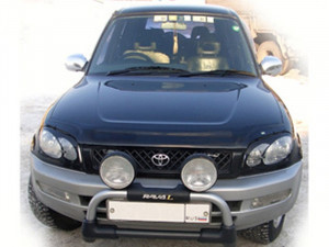 Toyota Rav 4 1996-2000 - Дефлектор капота (мухобойка), темный. SIM фото, цена