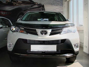 Toyota Rav 4 2013-2015 - Дефлектор капота (мухобойка), темный. SIM фото, цена