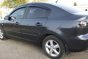 Mazda 3 2003-2009 - Дефлекторы окон (ветровики), к-т 4 шт, темные. SIM фото, цена