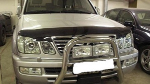 Lexus LX 1998-2007 - Дефлектор капота (мухобойка), темный. (SIM) фото, цена