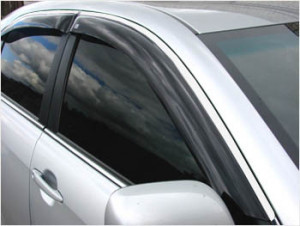Toyota Camry 2006-2011 - Дефлекторы окон (ветровики), к-т 4 шт, темные c хромированным молдингом. (SIM) фото, цена