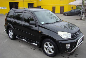 Toyota Rav 4 2000-2005 - Дефлекторы окон (ветровики), к-т 4 шт, темные. SIM фото, цена