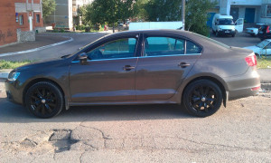 Volkswagen Jetta 2011-2015 - Дефлекторы окон (ветровики), к-т 4 шт, темные. SIM фото, цена