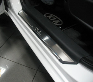 Kia Soul 2009-2014 - Порожки внутренние к-т 4 шт. (НатаНико) фото, цена