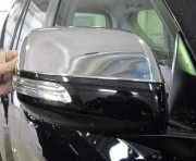 Toyota Land Cruiser Prado 2009-2015 - Хромированные накладки на зеркала, к-т 2 шт, нержавейка. (Omsa) фото, цена