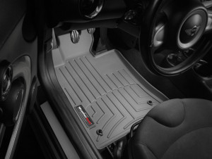 MINI Cooper 2007-2013 - Коврики резиновые с бортиком, передние, серые. (WeatherTech) фото, цена