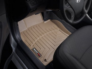 Hyundai Sonata 2009-2014 - Коврики резиновые с бортиком, передние, бежевые. (WeatherTech) фото, цена