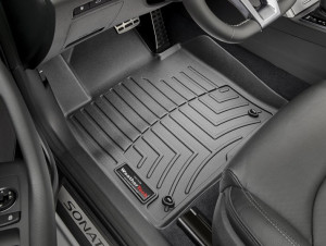 Hyundai Sonata 2015-2020 - Коврики резиновые с бортиком, передние, черные. (WeatherTech) фото, цена