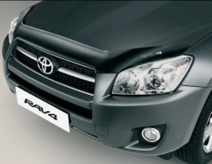 Toyota Rav 4 2006-2010 - Дефлектор капота (мухобойка), темный с надписью. (EGR) фото, цена