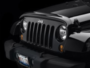 Jeep Wrangler 2008-2011 - Дефлектор капота (мухобойка), темный. (Weathertech) фото, цена