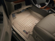 Lexus GX 2003-2008 - Коврики резиновые с бортиком, передние, бежевые. (WeatherTech) фото, цена
