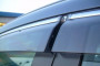 Toyota Highlander 2014-2016 - Дефлекторы окон (ветровики), темные, с хром молдингом, комплект 4 шт. (China) фото, цена