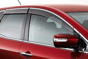 Mazda CX-9 2008-2012 - Дефлекторы окон (ветровики), темные, с хром молдингом, комплект 4 шт. (China) фото, цена