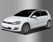 Volkswagen Golf 2013-2016 - Дефлекторы окон (ветровики), темные, комплект 4 шт. (Clover) фото, цена