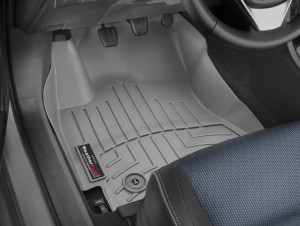 Toyota Corolla 2014-2024 - Коврики резиновые с бортиком, передние, серые. (WeatherTech) МКПП фото, цена
