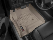 Chevrolet Tahoe 2015-2024 - Коврики резиновые с бортиком, передние, бежевые. (WeatherTech) фото, цена