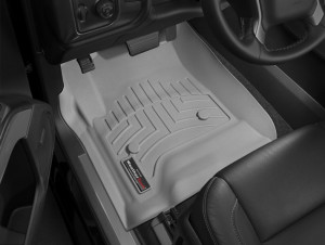 Chevrolet Tahoe 2015-2024 - Коврики резиновые с бортиком, передние, серые. (WeatherTech) фото, цена