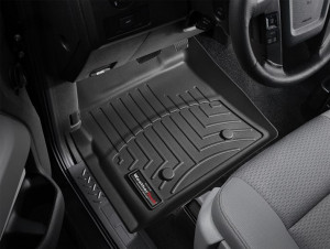 Ford F150 2009-2024 - Коврики резиновые с бортиком, передние, черные. (WeatherTech) фото, цена